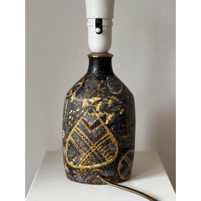 1970s Mid-Century Table Lamp in Faience by Nils Thorsson for Royal Copenhagen, 1970s For Sale - Image 5 of 7