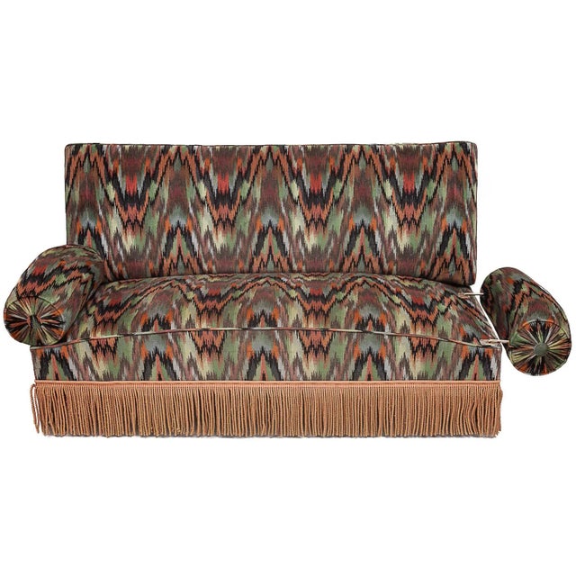 Alsatian Silk Velvet Sofa, 1950s For Sale - Image 4 of 15