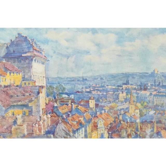 Traditional 1950s Landscape Print Titled "Praha" by Jan Slavíček For Sale - Image 3 of 6