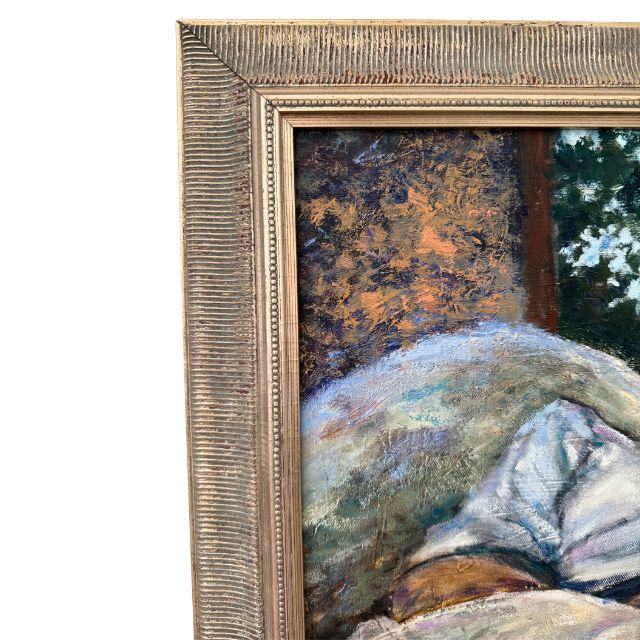 Late 20th Century Late 20th Century, Original Oil on Canvas, "Meditation", Artist Don Zenas, Holland, MI For Sale - Image 5 of 16
