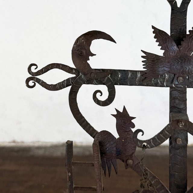 Wrought Iron Cross by Guadalupe Hermosillo Escobar, 1960s For Sale - Image 9 of 11