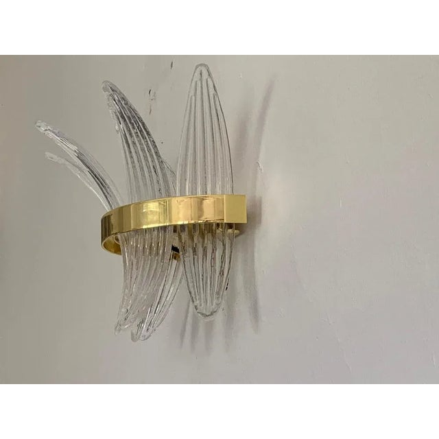 Italian Palmetta Wall Sconce in Murano Glass from Simoeng For Sale - Image 4 of 12