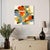 Orange Lee Cox "Fandango" Acrylic on Canvas, Square Abstract Collage Painting in Orange, 2025 For Sale - Image 8 of 8