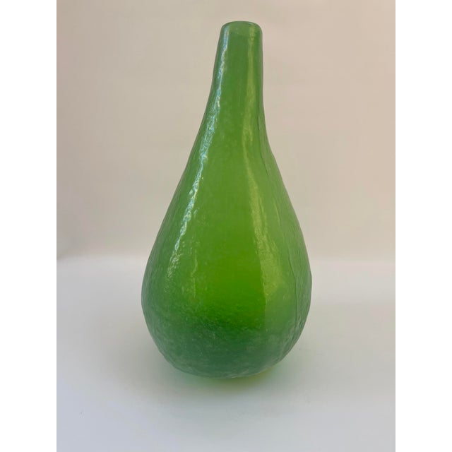 Mexican Recycled Art Glass Tall Vase For Sale - Image 4 of 7