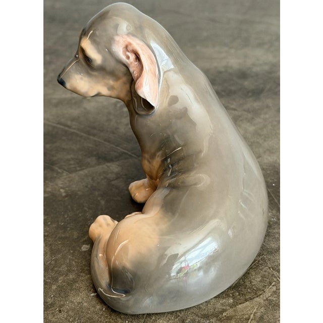 Vintage MCM Royal Copenhagen Dachshund Figurine For Sale - Image 6 of 9