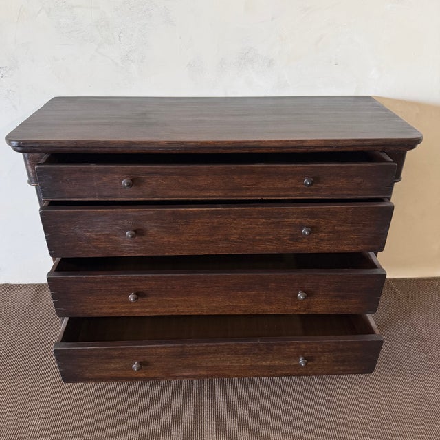 Wood Olivia Reclaimed Pine 5 Drawer 36" Dresser - Walnut For Sale - Image 7 of 13