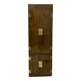 Henredon Campaign Style Armoire-Two Available For Sale