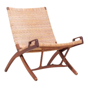 Hans Wegner Model Jh 512 Mid Century Oak Folding Lounge Chair