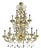 Ornate Imperial Venetian Chandelier with Gold Curled Murano Glass by Simoeng For Sale
