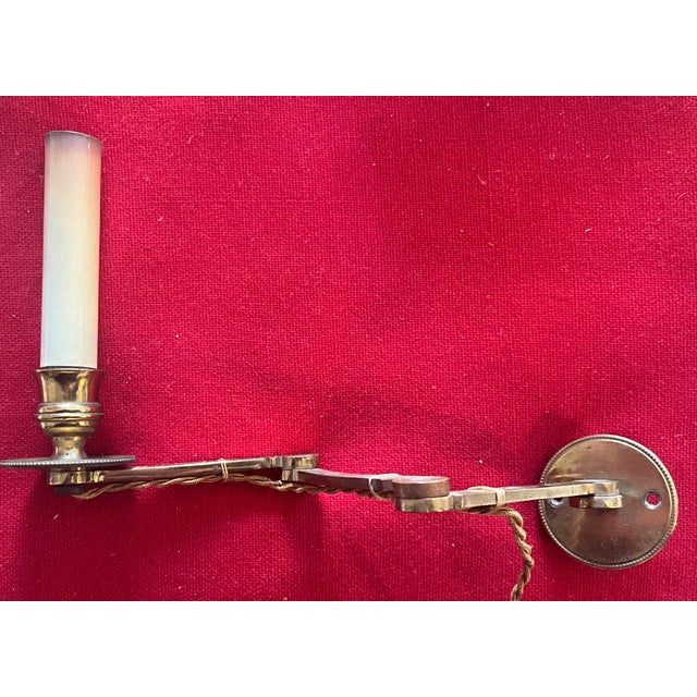 Brass Swing Arm Library Wall Light Sconce Lamp For Sale In New York - Image 6 of 17