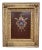 Early 19th Century French Hand Painted Crest on Metal in Carved Gilt Frame For Sale