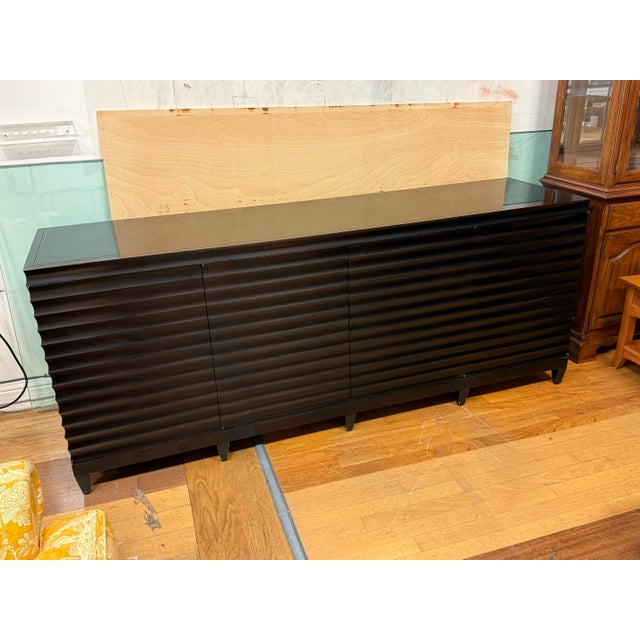 Early 21st Century Barbara Barry for Baker Furniture Modern Fluted Sideboard For Sale - Image 5 of 12