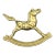 Vintage Solid Brass Rocking Horse Figurine - Medium Size For Sale