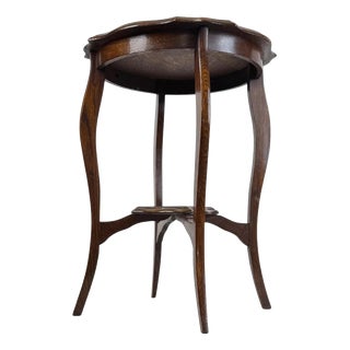 Antique English Oak Side Table, 1900s For Sale