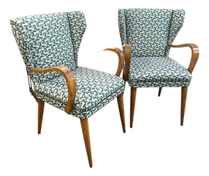 Bergère Armchairs, Italy, 1950s, Set of 2