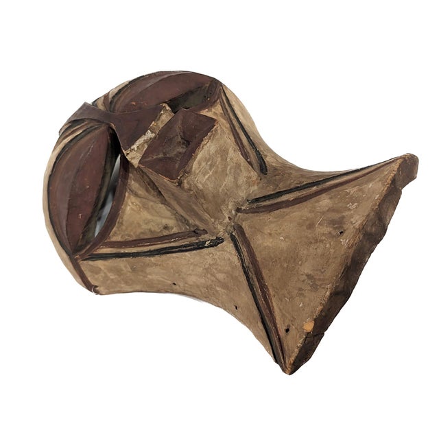 Early 20th Century Handcarved Beninese Tribal Mask For Sale - Image 5 of 8
