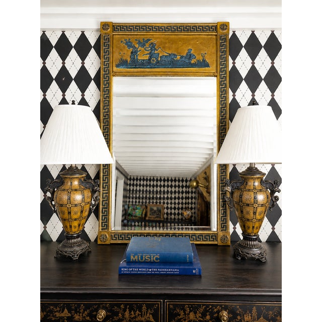 NOTE: Matching pair available. Please inquire for pair pricing and availability. Oversized Neoclassical-style trumeau wall...