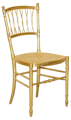 Antique Spencer House Bergere Banque Chair in Giltwood, 1900s