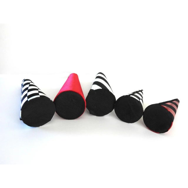 1990s Minimalist Memphis Style Conical Christmas Trees - Set of 5 For Sale - Image 5 of 8