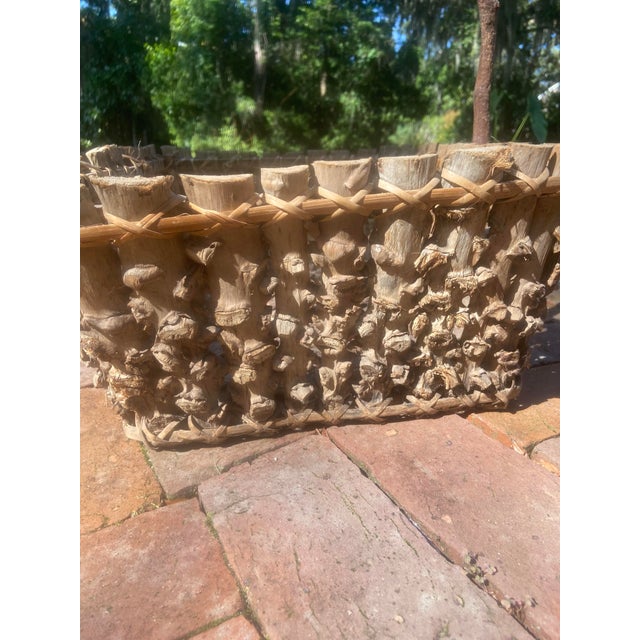 Vintage North Carolina Hand Made Twig Foraging Basket For Sale - Image 9 of 12