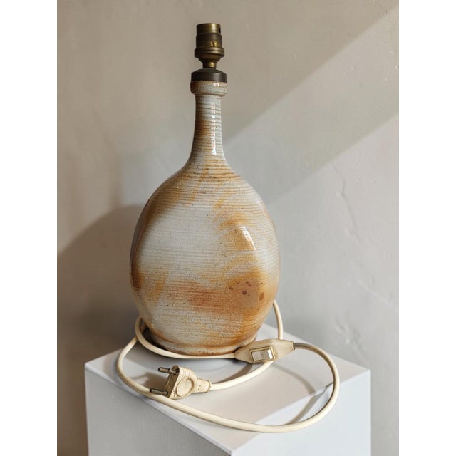 Vintage Sandstone Table Lamp, 1960 For Sale - Image 10 of 11