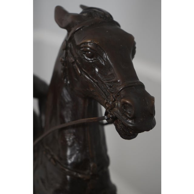 Maitland - Smith Maitland Smith Bronze Polo Jockey on Horse Sculpture For Sale - Image 4 of 15