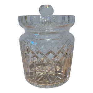 Late 20th Century Waterford Lismore Crystal Biscuit/Cookie/Candy Jar
