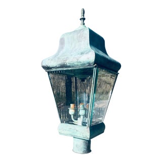 1970s Underwriter Laboratories 4 Light Post Lantern For Sale