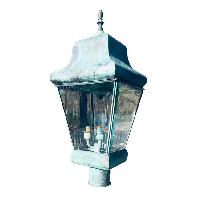 1970s Underwriter Laboratories 4 Light Post Lantern For Sale