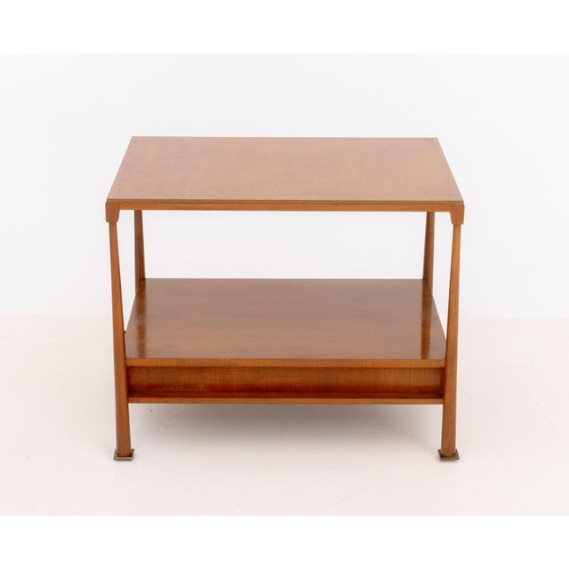 Wood Mid-Century Modern Teak Two-Tier End Table For Sale - Image 7 of 9