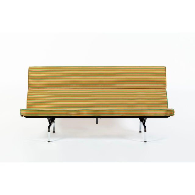 This classic mid century modern Eames Sofa Compact Model S-473 produced in 2005 has been professionally reupholstered in a...