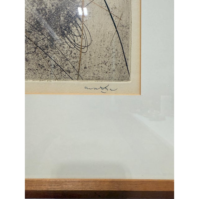 Surrealism Roberto Matta "Look at the Heart of the World" Circa 1965 Etching 2/50 For Sale - Image 3 of 10