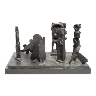 Abbott Pattison, Brutalist Modern Abstract Bronze Sculpture Metropolis Manner of Louise Nevelson For Sale