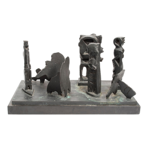 Abbott Pattison, Brutalist Modern Abstract Bronze Sculpture Metropolis Manner of Louise Nevelson