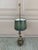 Metal Mid-20th Century French Provincial Brass Bouillotte Lamp With Green Shade For Sale - Image 7 of 10