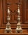 Wood Pair of 19th Century Italian Carved Silver Leaf Pricket Candlesticks For Sale - Image 7 of 11