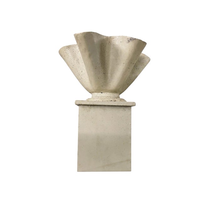 Coastal 1990s Cast Iron Planter on Base Inspired by Willy Guhl For Sale - Image 3 of 12