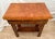 1980s Vintage Butcher Block Carving Table Oak Base With Drawer Shelf End Cut Maple Top For Sale - Image 5 of 15