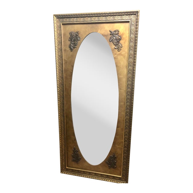 Vintage Oval Mirror in Ornate Gold Frame | Chairish