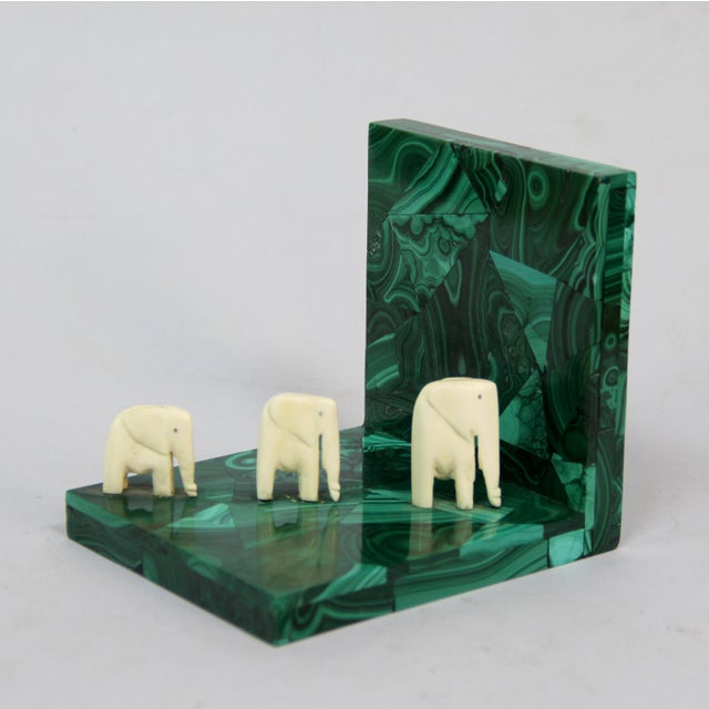 Malachite Bookends, 1970s, Set of 2, in Good conditions. Designed 1970 to 1979