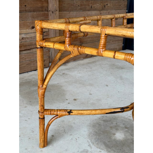 Vivai del Sud 1950’s Coastal Italian Bamboo Dining Table For Sale - Image 4 of 13