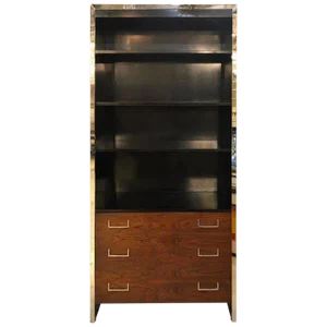 Milo Baughman for John Stuart Mid-Century Modern Bookcase Ebony and Rosewood