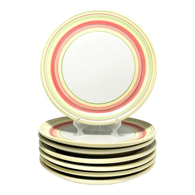 Dansk “Lemon Zest” Ceramic Dinner Plates - Set of 7 For Sale