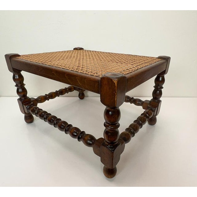 Vienna Straw and Bobbin Footstool from H. Pander & Zonen, 1890s For Sale - Image 3 of 17