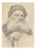 Albert Goltjakov, Man with a Winter Hat, 1953, Pencil on Paper For Sale
