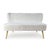 2020s Harlow White Fur Wingback Bench For Sale - Image 5 of 5