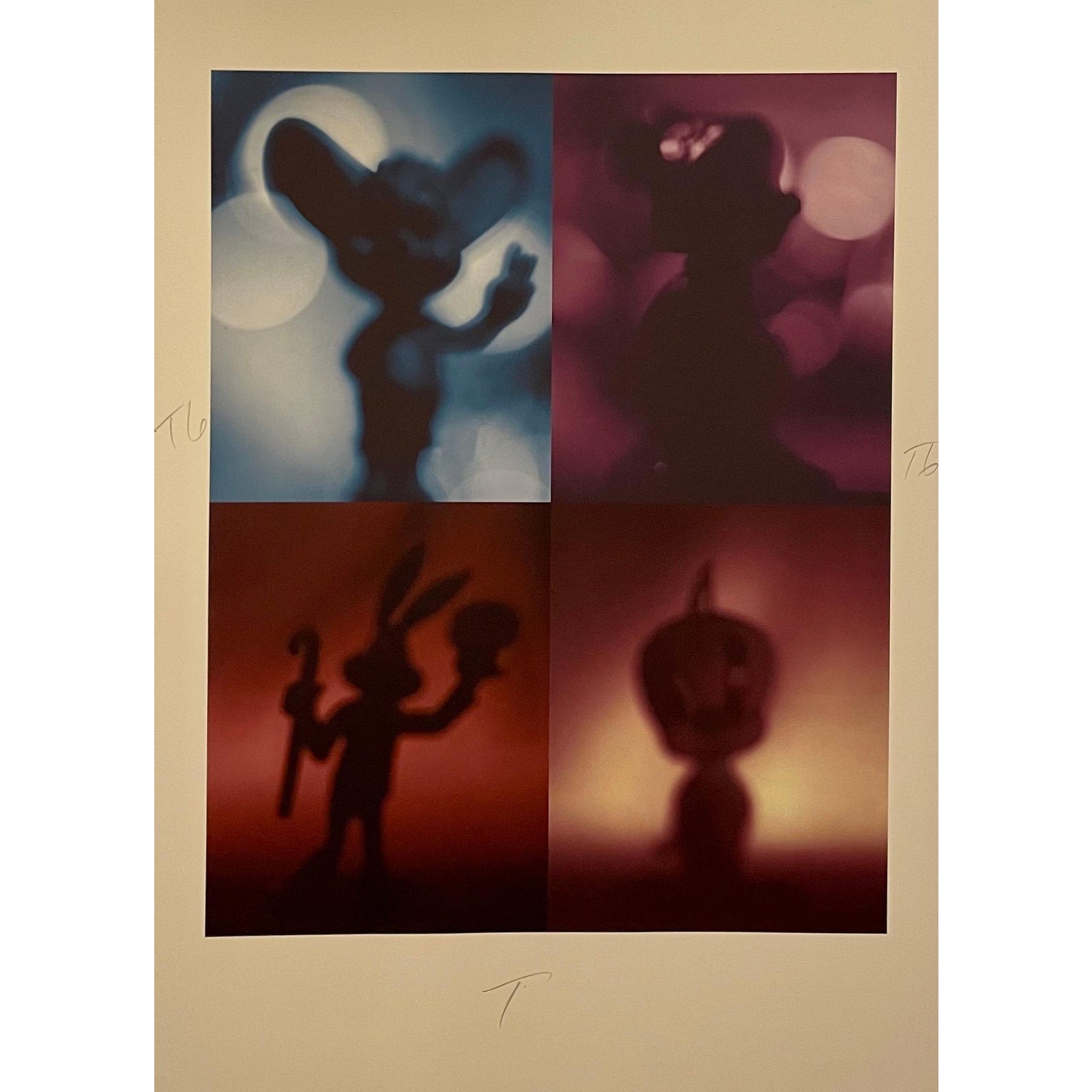 Todd Gray, Color Iris Photo Print Conceptual Shadow Cartoons Polyptych ...