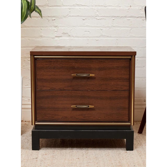 Wood Asian Regency Vintage Nightstands For Sale - Image 7 of 12