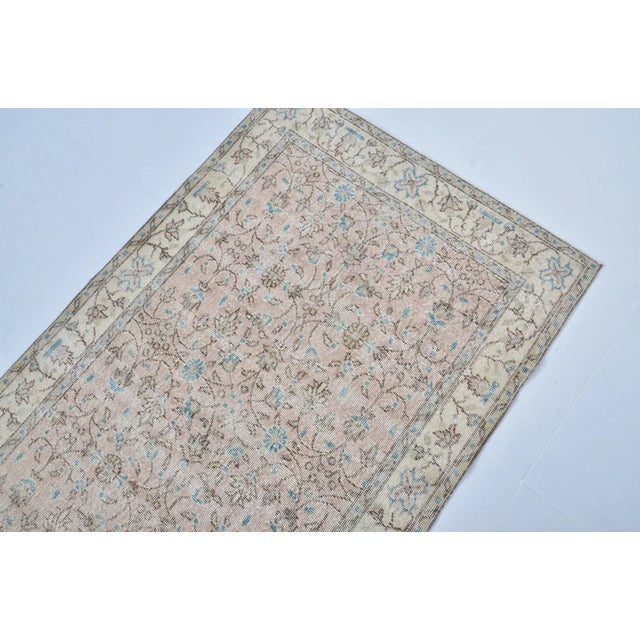 Oushak Anatolian Beige Carpet For Sale - Image 10 of 10