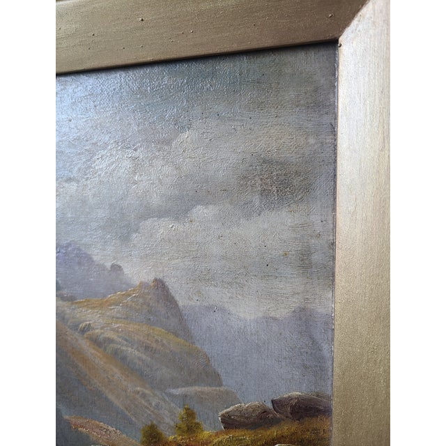 Antique Victorian Oil Painting English Landscape in Cumberland For Sale - Image 16 of 16